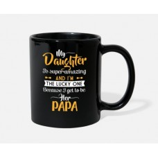 Daughter Papa T Shirts Black Mugs